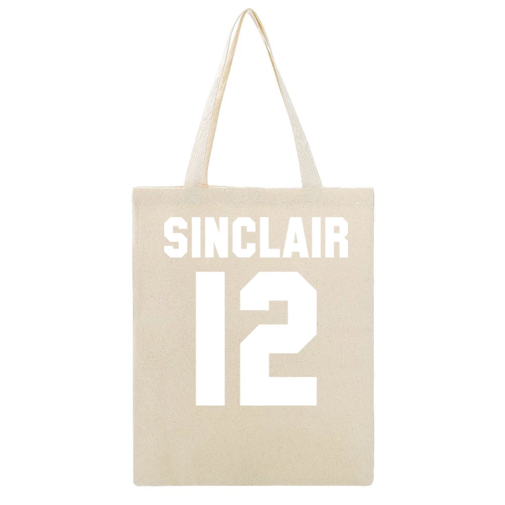 Christine Sinclair Canadian Womens Soccer Back Beige Canvas Tote Shopping Bag