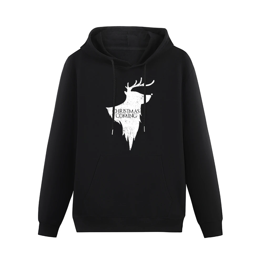 Christmas Is Coming Funny Rudolph Game Of Thrones Parody Holiday Red T Men Hoodie With Pocket