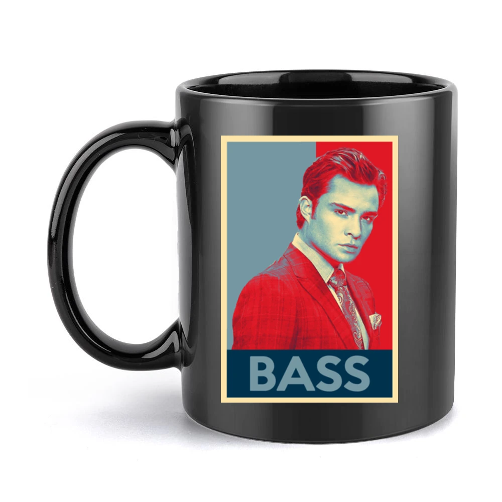Chuck Bass Funny Obama Hope Poster Political Parody Gossip Girl Graphi Black Mug