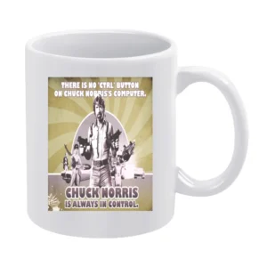 Chuck Norris Always In Control Tshirt (all Styles And Colors Available White Mug