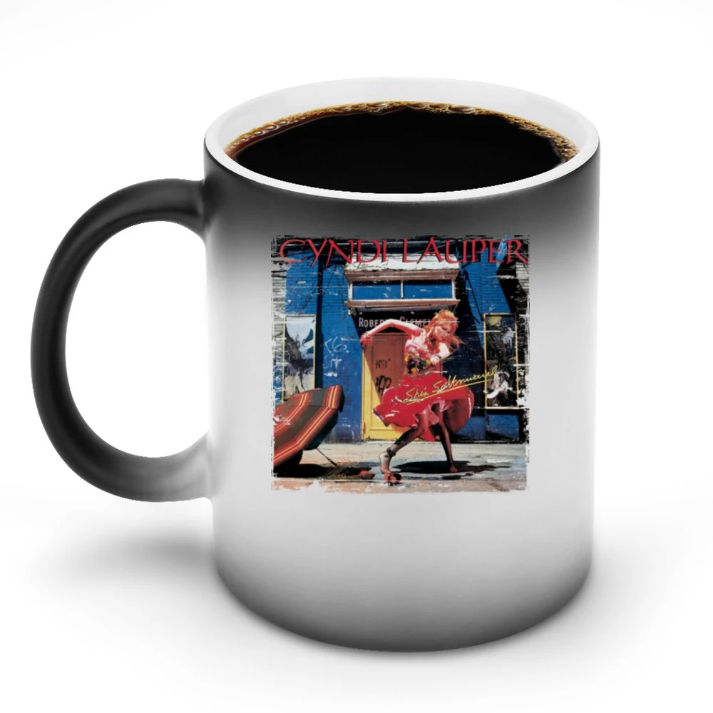 Cindi Lauper Shes So Unusual Album Cover Distressed Image Discoloration Mug