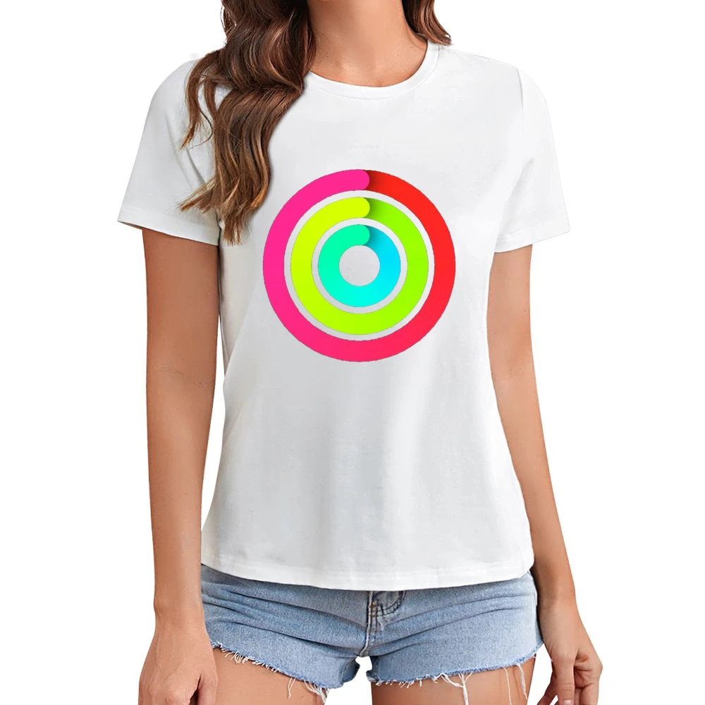 Close the Gaps Fun Popular Apple Watch Activity App Fun Health Graphic Asian Size Women Ladies T-shirt