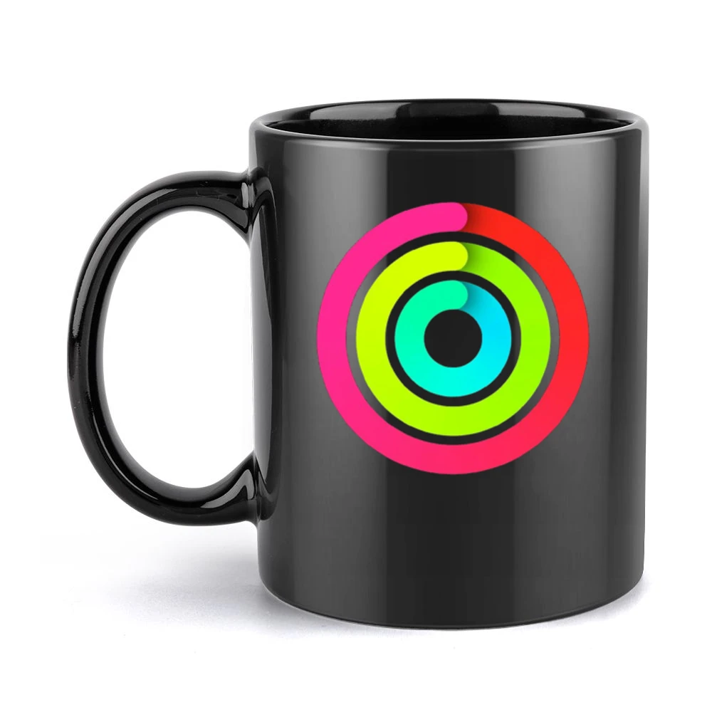 Close the Gaps Fun Popular Apple Watch Activity App Fun Health Graphic Black Mug