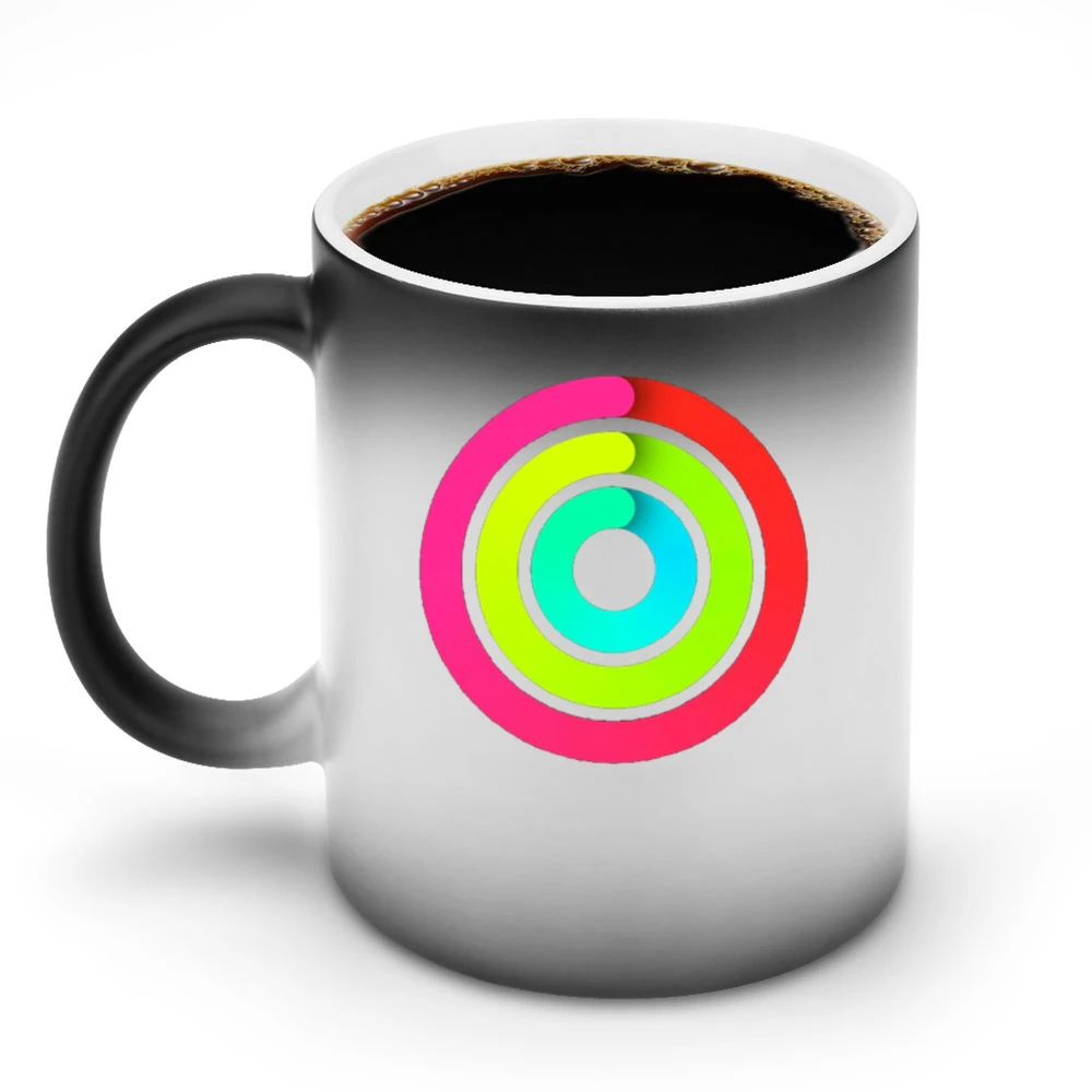 Close the Gaps Fun Popular Apple Watch Activity App Fun Health Graphic Discoloration Mug