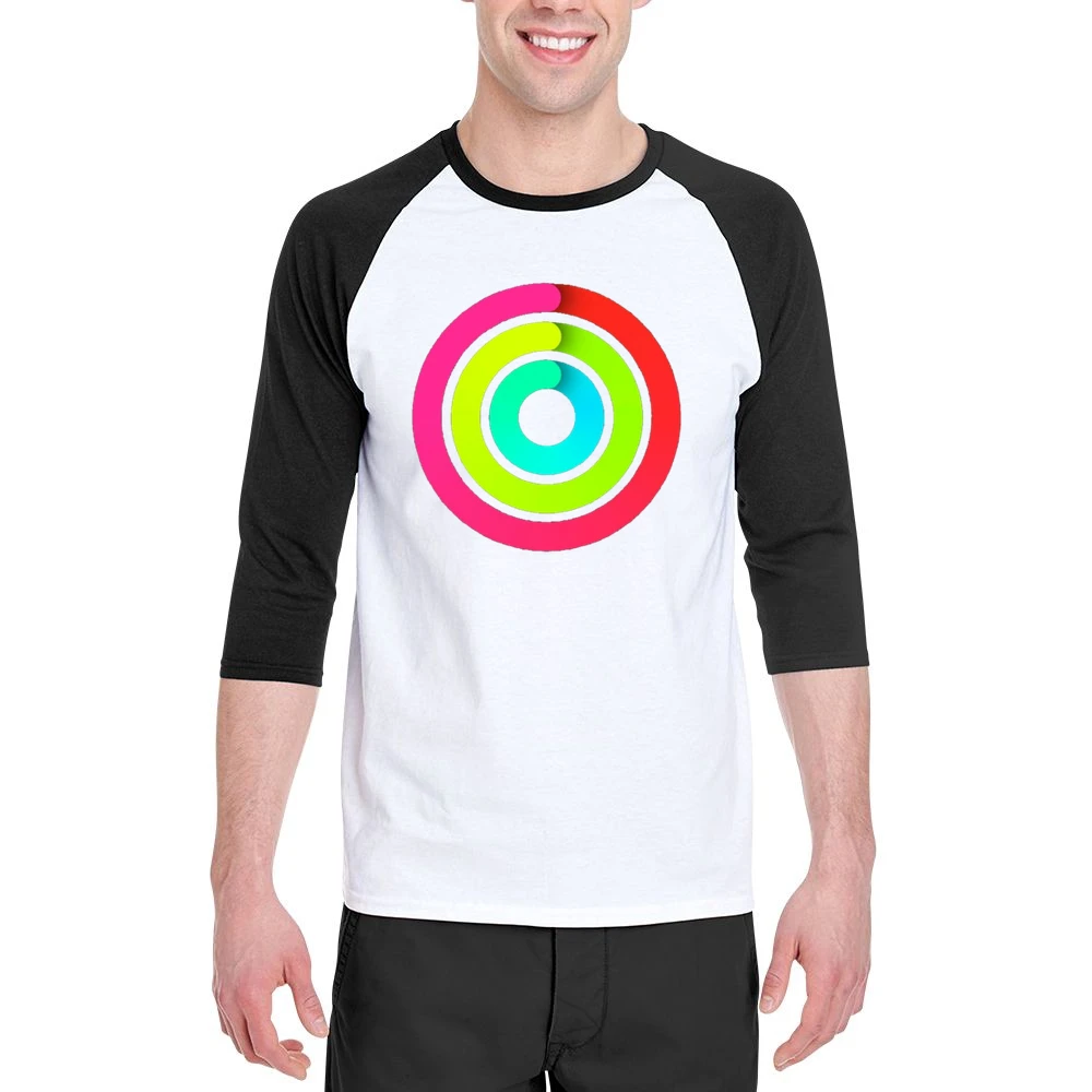 Close the Gaps Fun Popular Apple Watch Activity App Fun Health Graphic Men 3/4 Sleeve T-Shirt