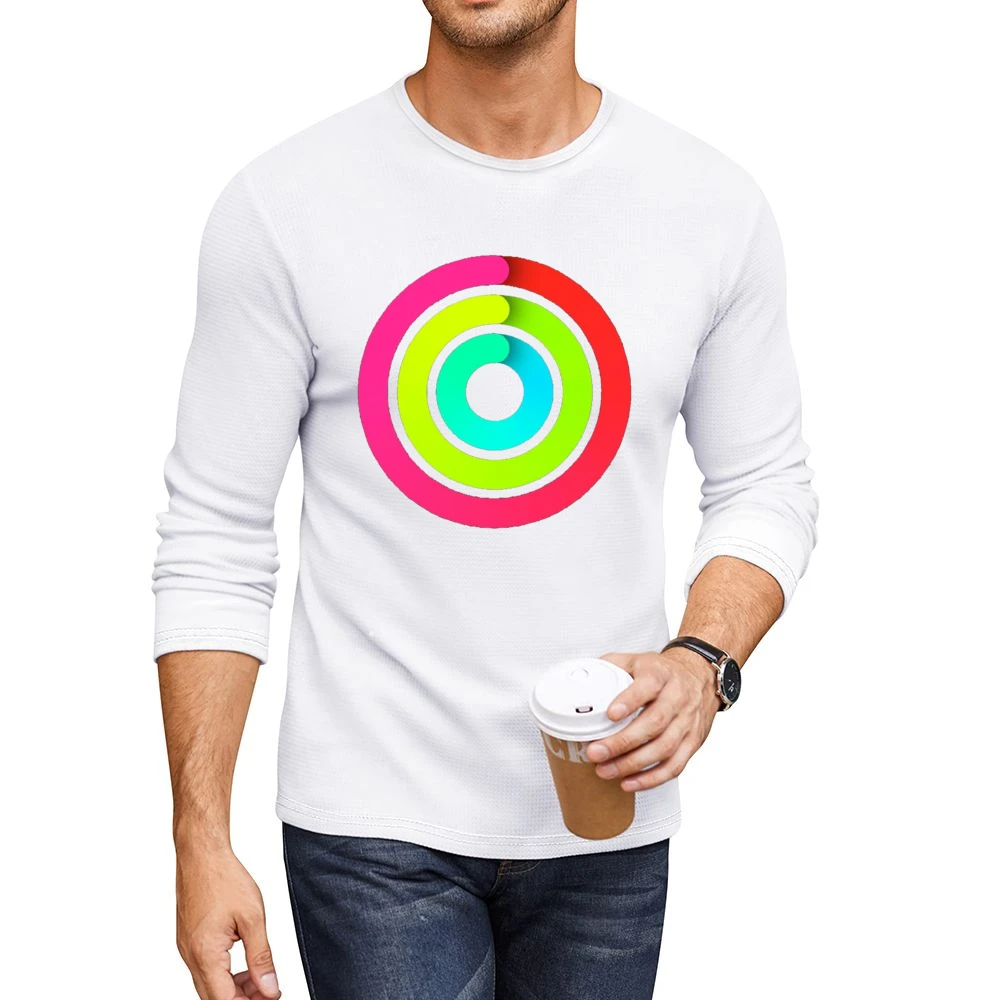 Close the Gaps Fun Popular Apple Watch Activity App Fun Health Graphic Men CrewNeck Long Sleeve T-Shirt