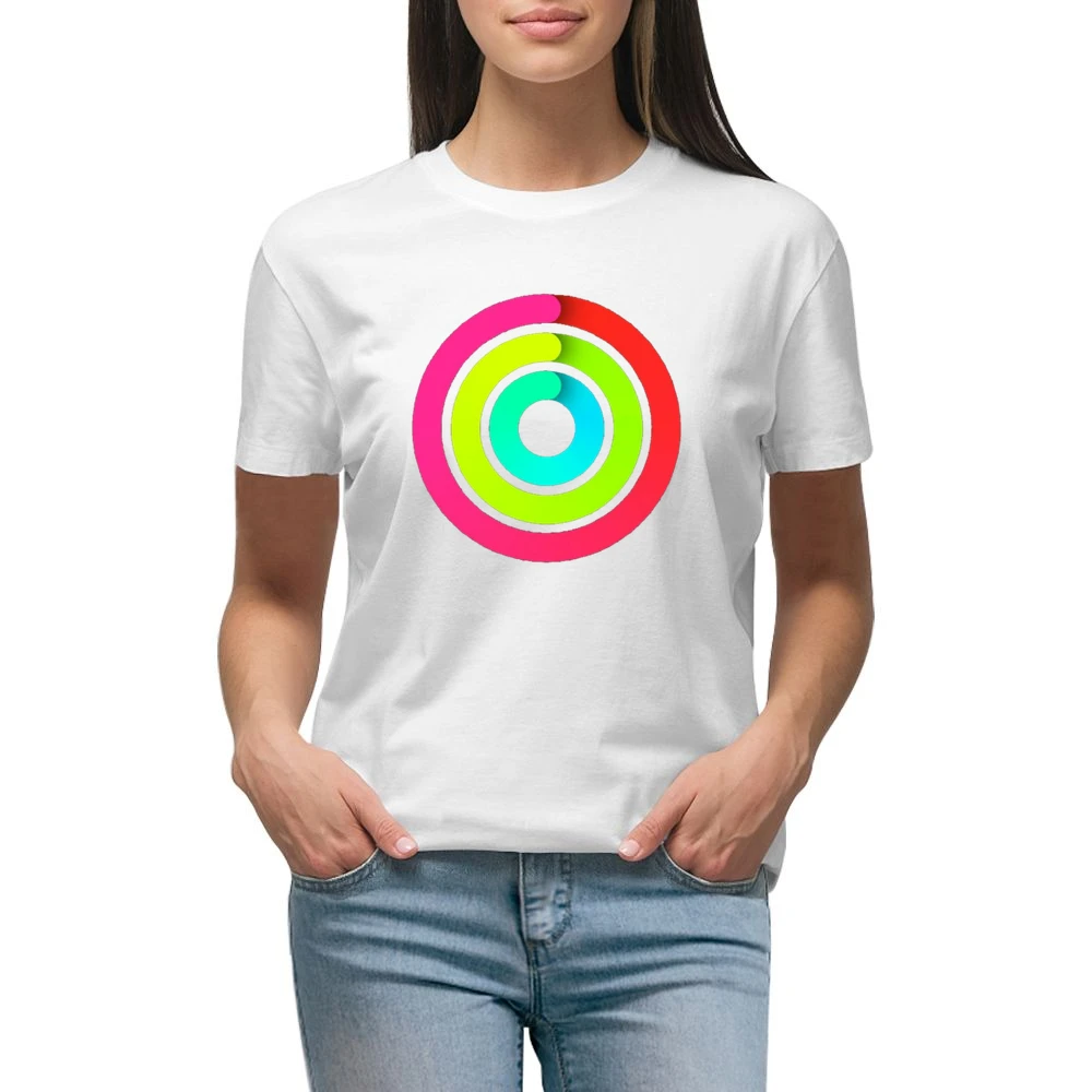 Close the Gaps Fun Popular Apple Watch Activity App Fun Health Graphic Premium Women Ladies T-shirt