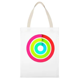 Close the Gaps Fun Popular Apple Watch Activity App Fun Health Graphic White Canvas Tote Shopping Bag