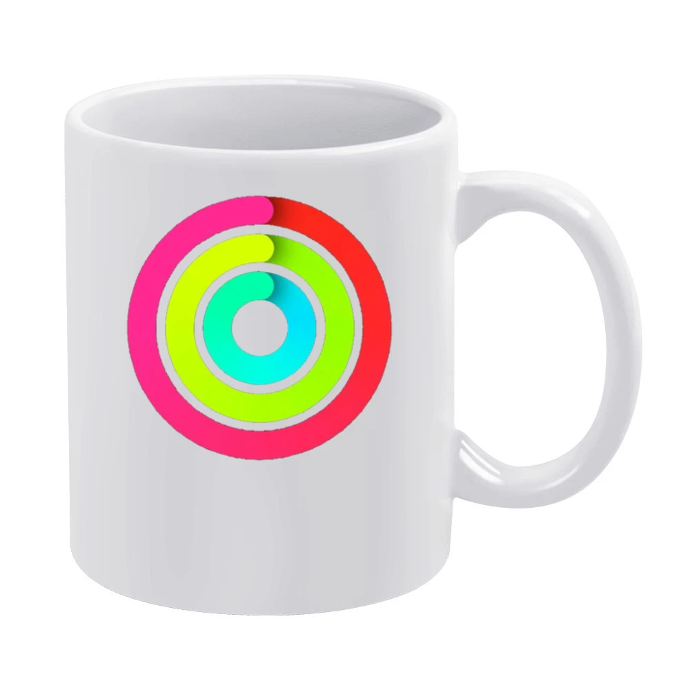 Close the Gaps Fun Popular Apple Watch Activity App Fun Health Graphic White Mug