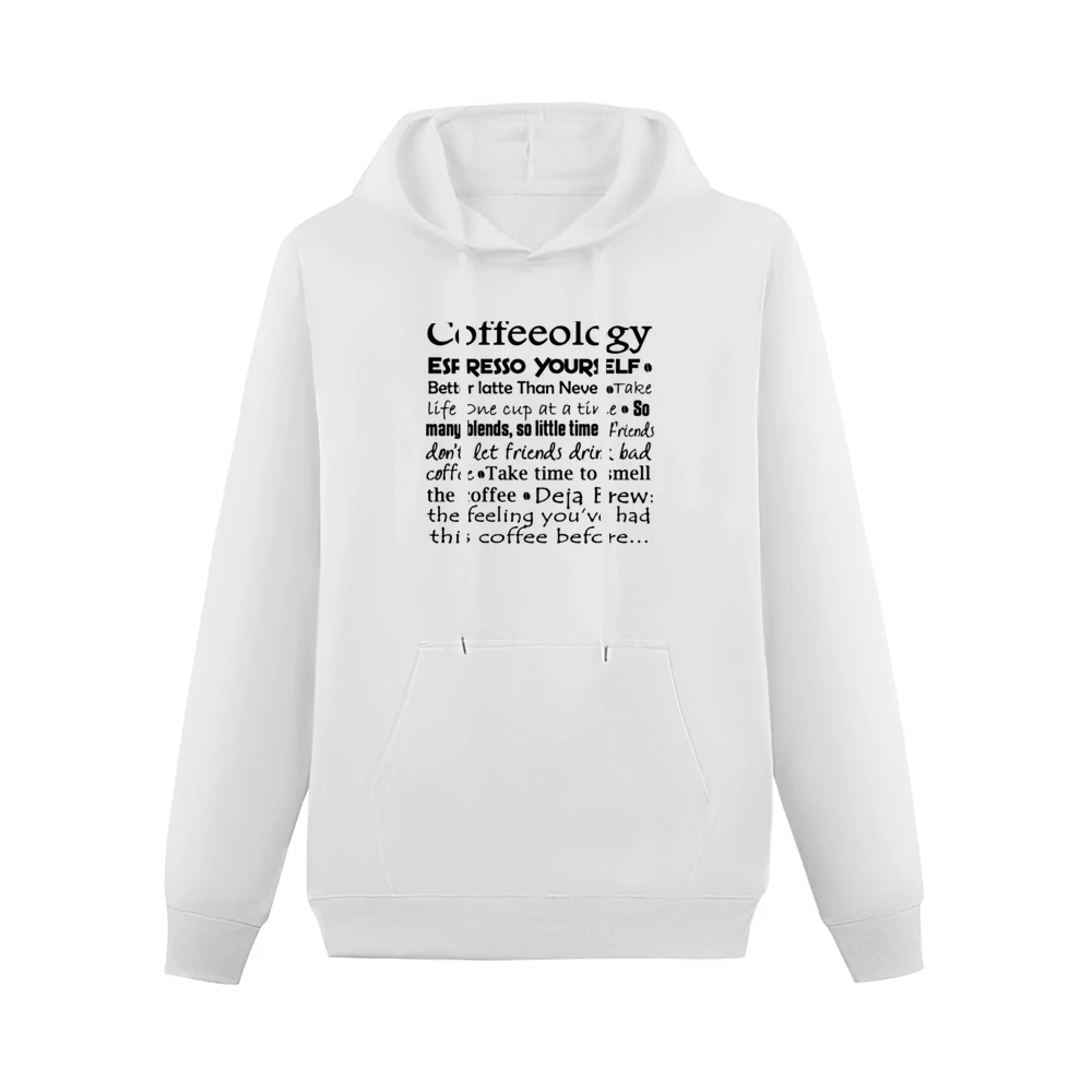 Coffeeology - funny quotes parody coffe caffein lover Men Hoodie With Pocket