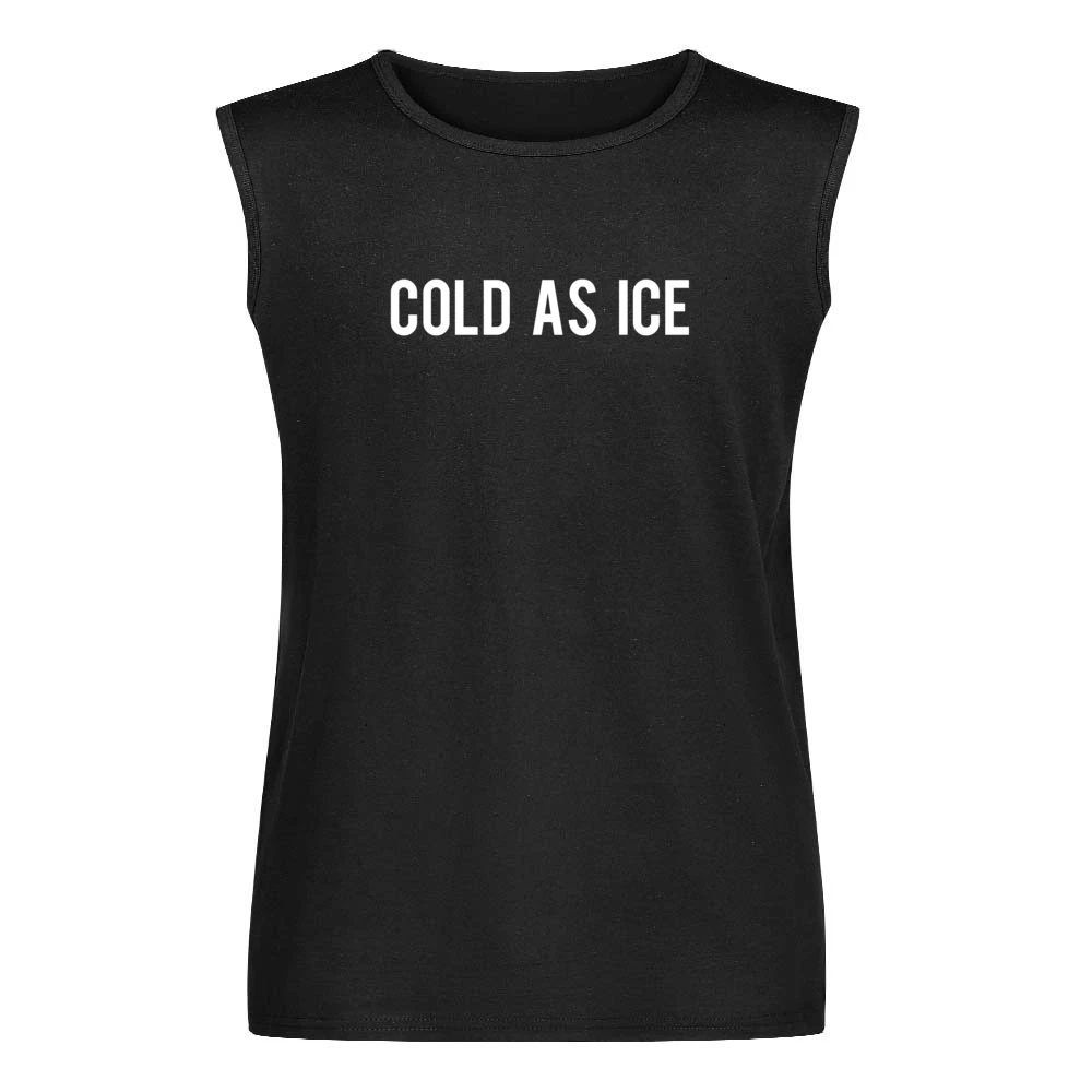 Cold As Ice Fun Popular Heart Graphic Tee Shirt Men Sleeveless T-Shirt