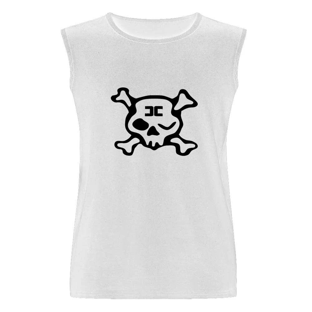 Combichrist Skull crosbones jolly roger black Logo Men Sleeveless T-Shirt