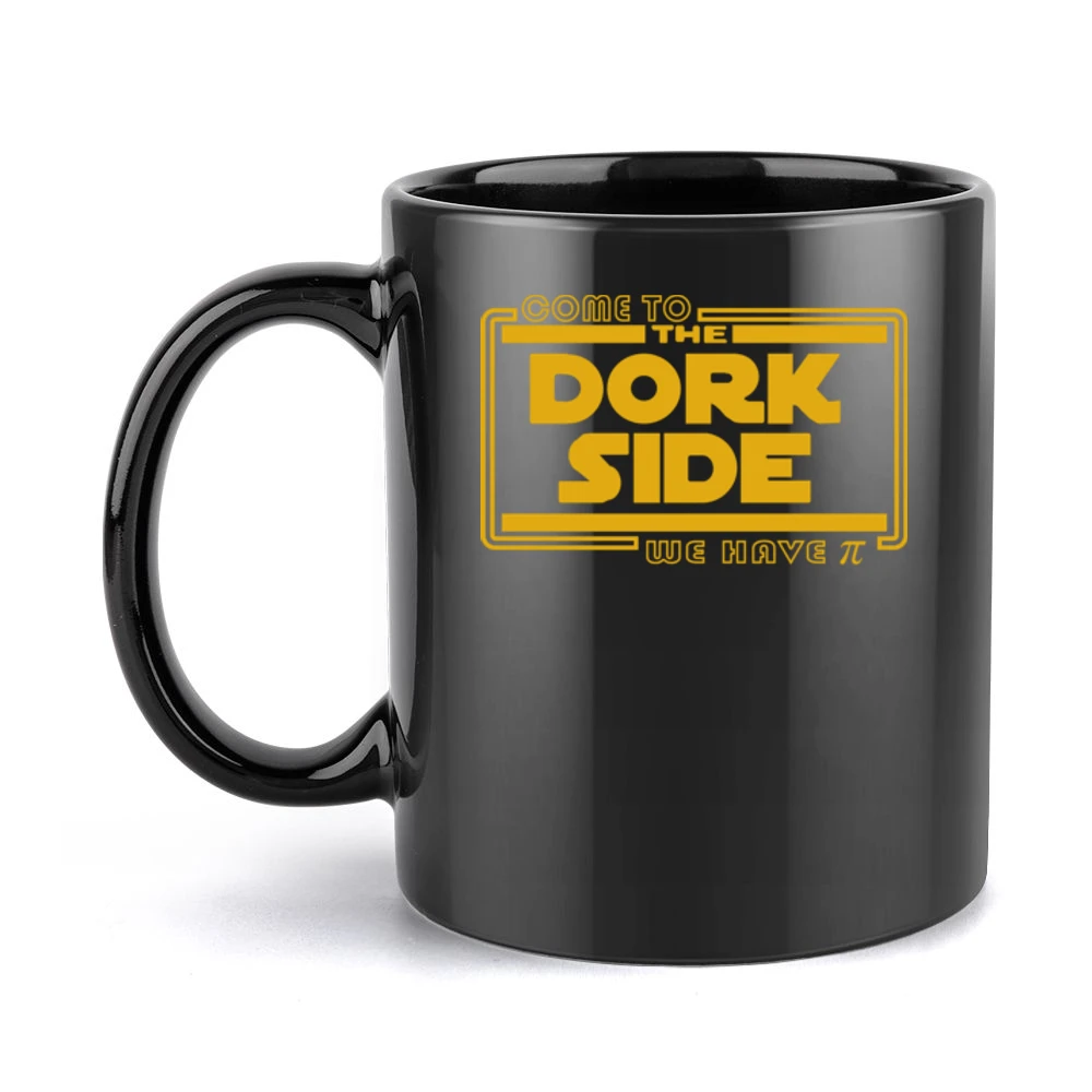 Come to the dork side we have pi funny star wars parody geek nerd T Sh Black Mug