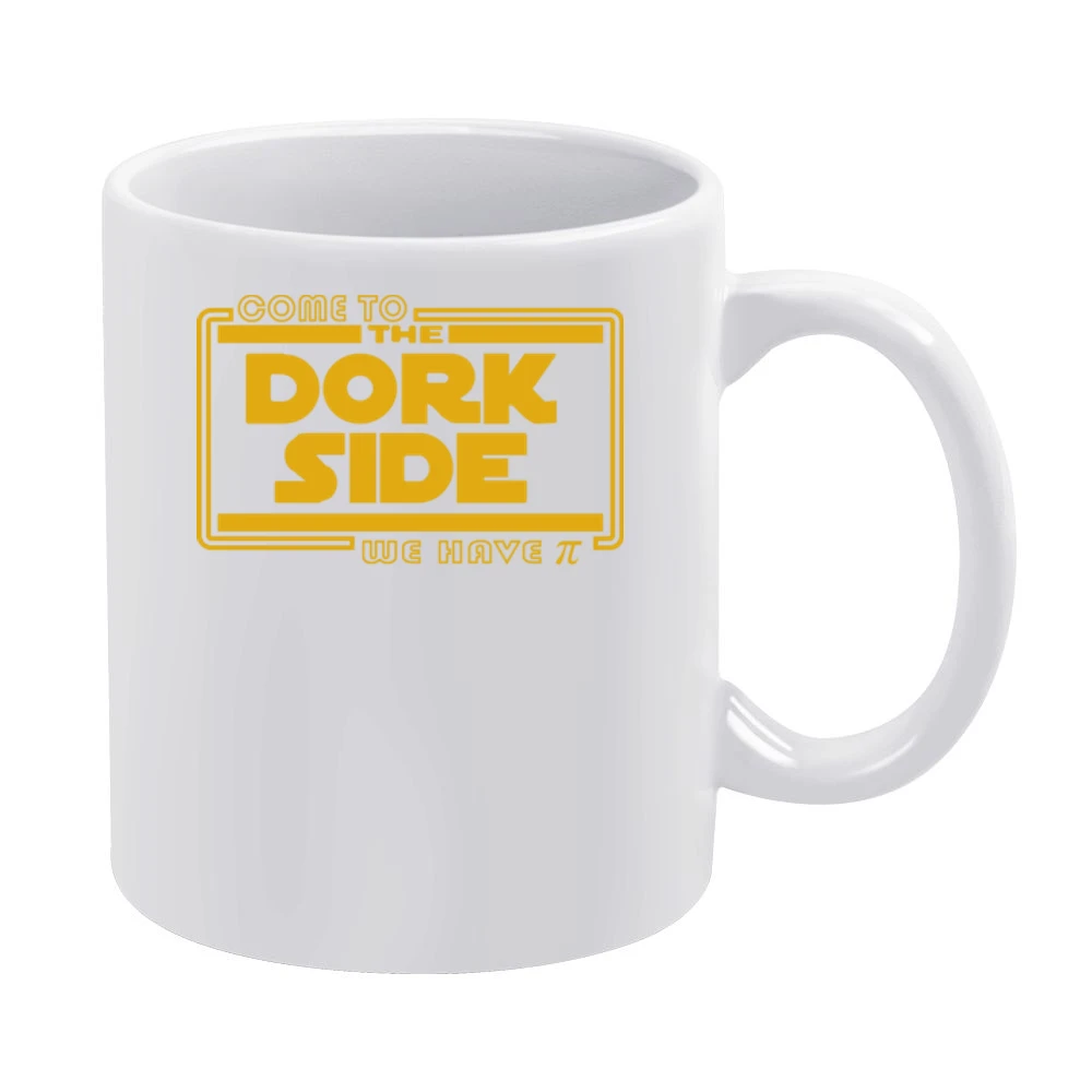Come to the dork side we have pi funny star wars parody geek nerd T Sh White Mug