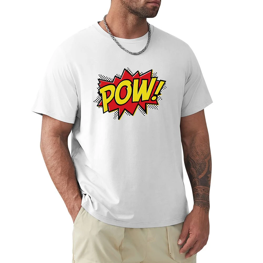 Comic POW! Fun Burst Graphic Tee Shirt Premium Men T-shirt