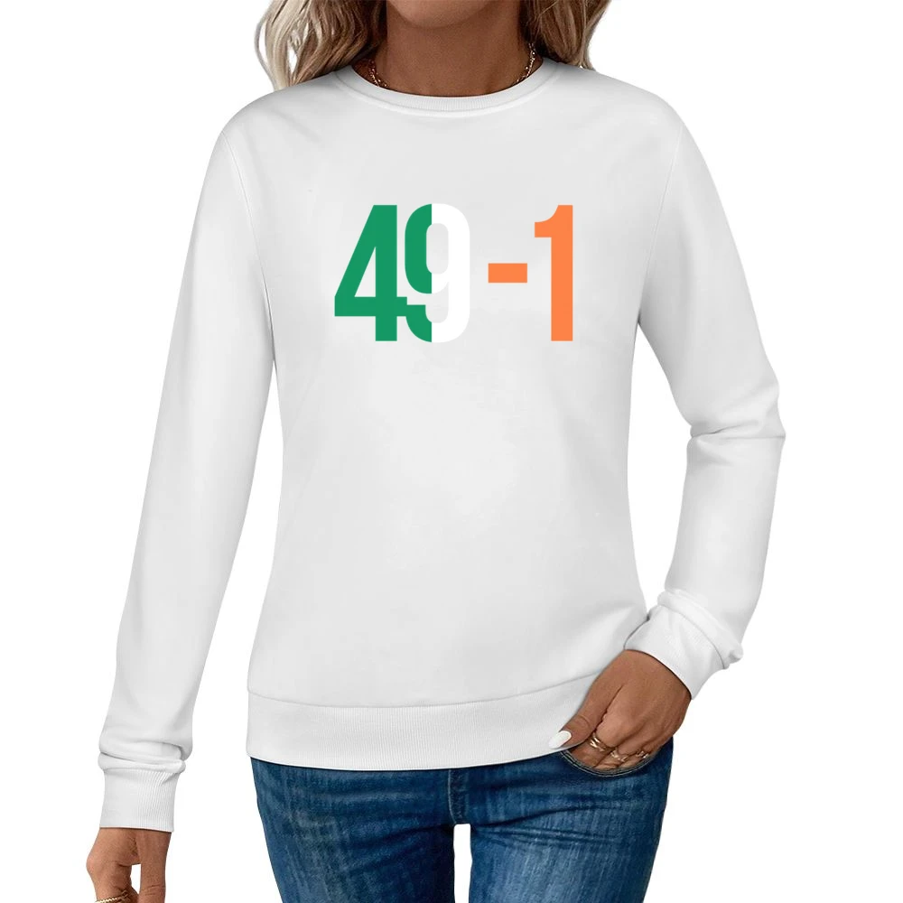 Connor Mcgregor 49-1 Mayweather Fight Irish Flag Boxing Women Pullover Sweatshirt