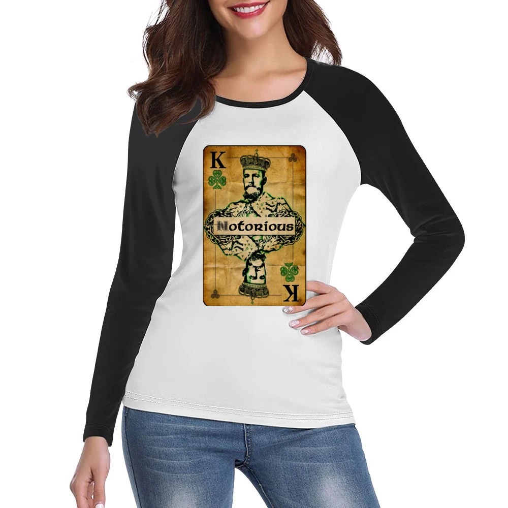 Connor Mcgregor Notorious Tshirt (all Styles And Colors Available) Women Ladies Long Sleeve T-Shirt