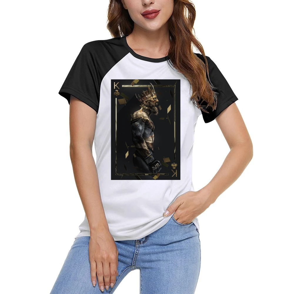 Conor Mcgregor King Of Ufc Mma Fight Fan Women Ladies Short Sleeve T-Shirt