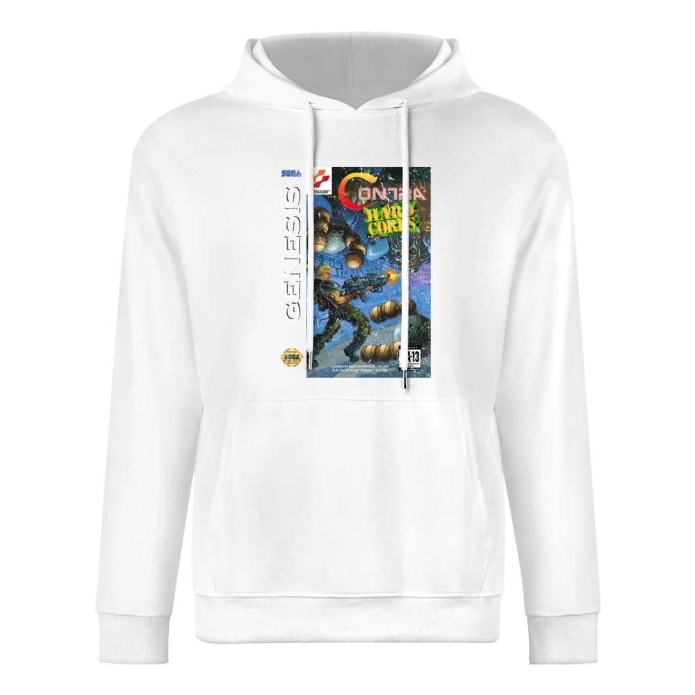 Contra Hard Corps Sega Genesis Old School Retro Video Game Fan Distres European Size Men Hoodie