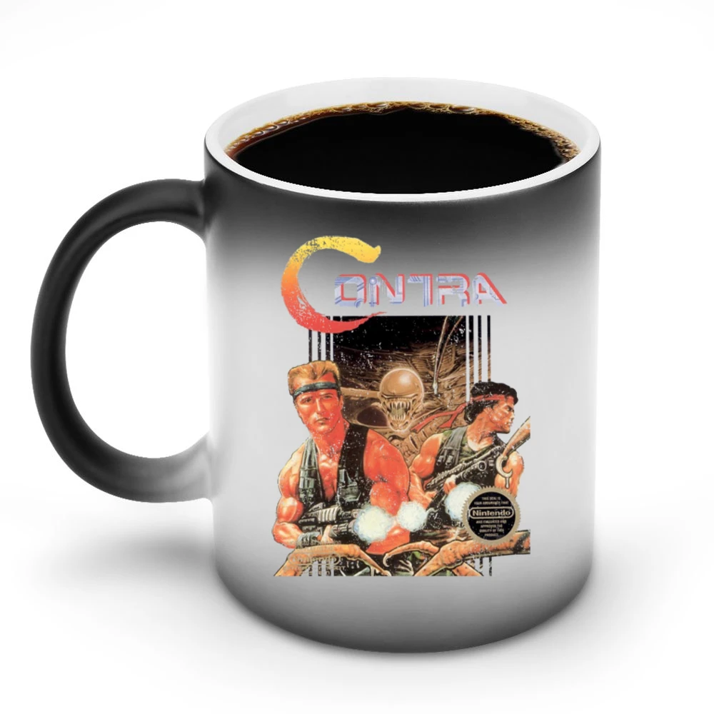 Contra Nes Nintendo Konami Old School Retro Video Game Fan Distressed Discoloration Mug