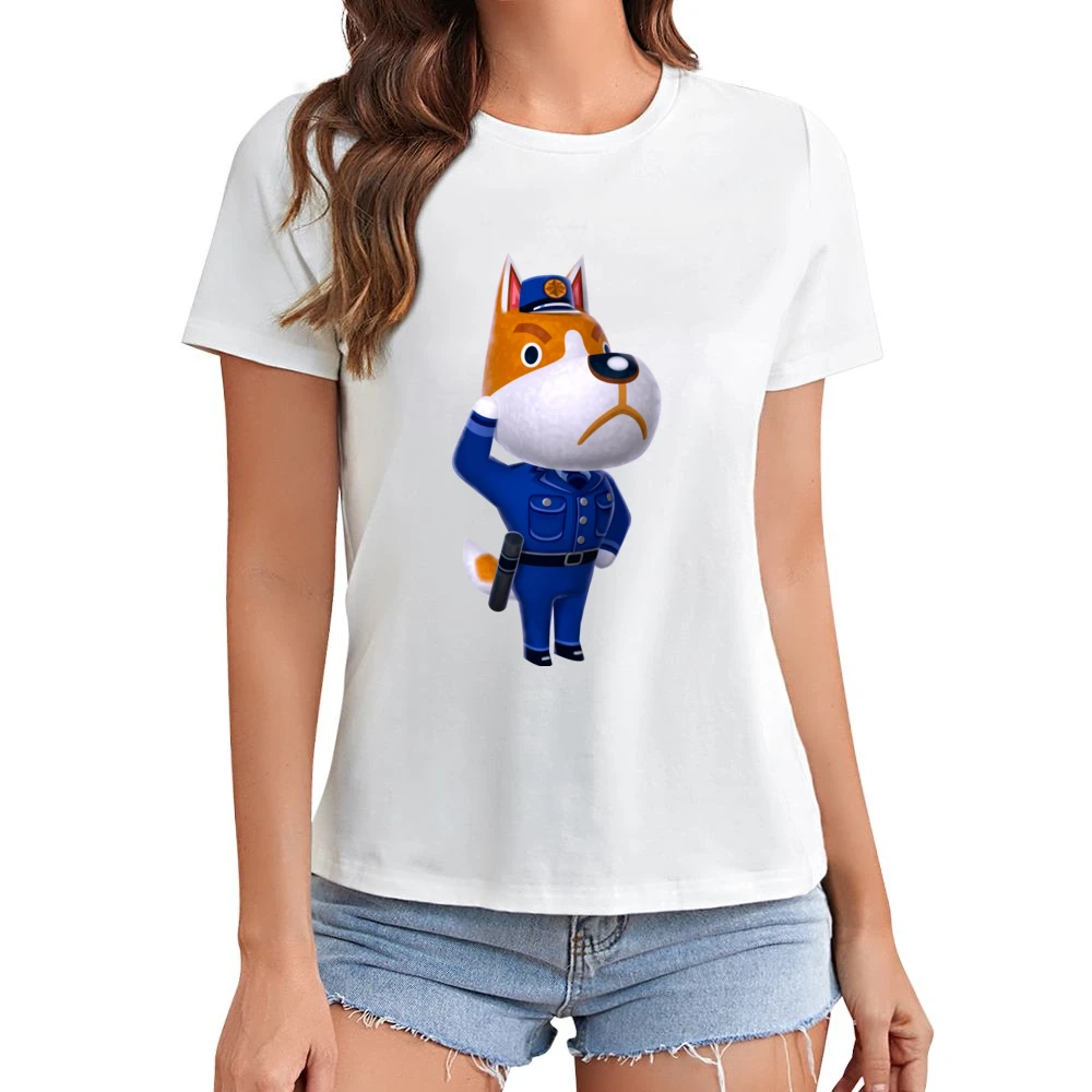 Copper From Animal Crossing Nintendo Character Video Game Asian Size Women Ladies T-shirt