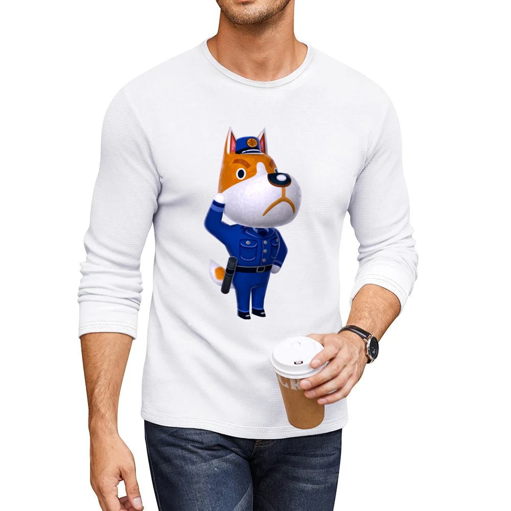 Copper From Animal Crossing Nintendo Character Video Game Men CrewNeck Long Sleeve T-Shirt