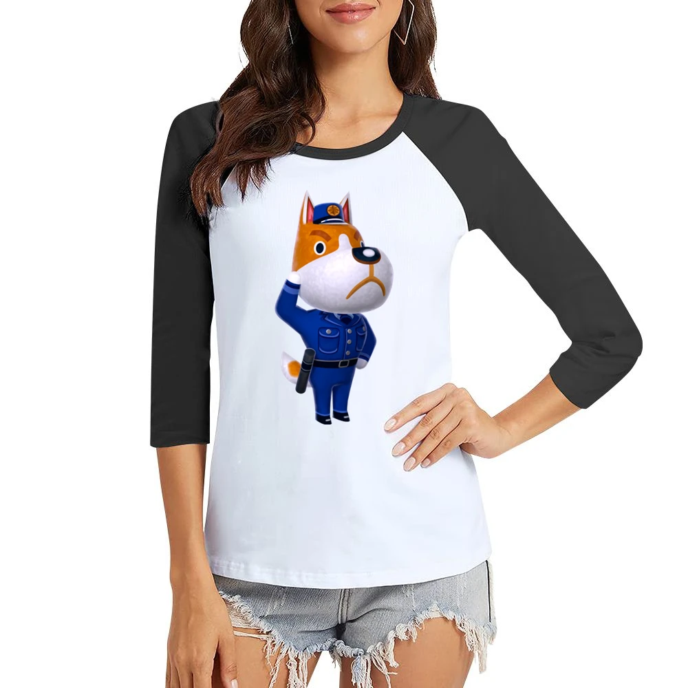 Copper From Animal Crossing Nintendo Character Video Game Women Ladies 3-4 Sleeve T-Shirt