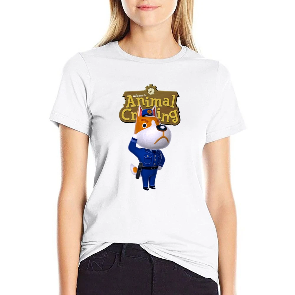 Copper From Animal Crossing Nintendo Video Game Fan US Size Women Ladies T-shirt