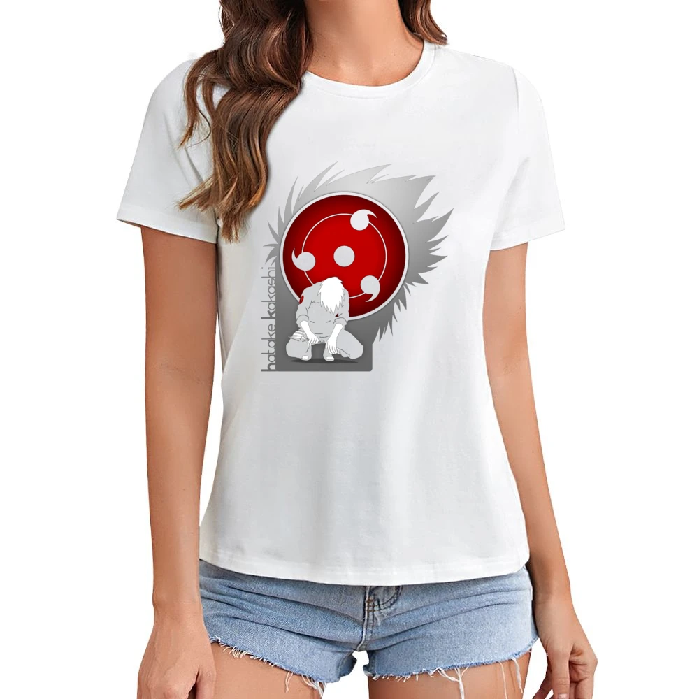 Copy Ninja hatake Kakashi the sharingan Naruto Shippuden anime manga T Asian Size Women Ladies T-shirt