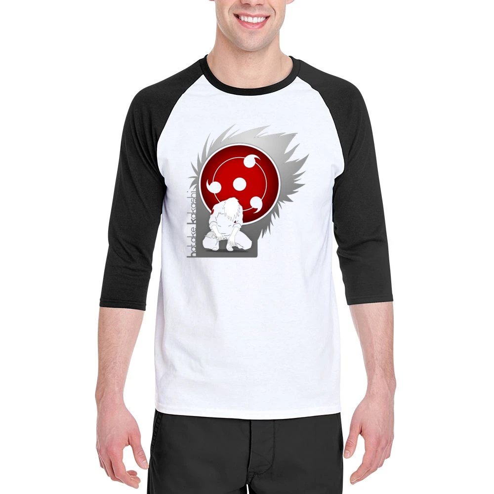 Copy Ninja hatake Kakashi the sharingan Naruto Shippuden anime manga T Men 3/4 Sleeve T-Shirt