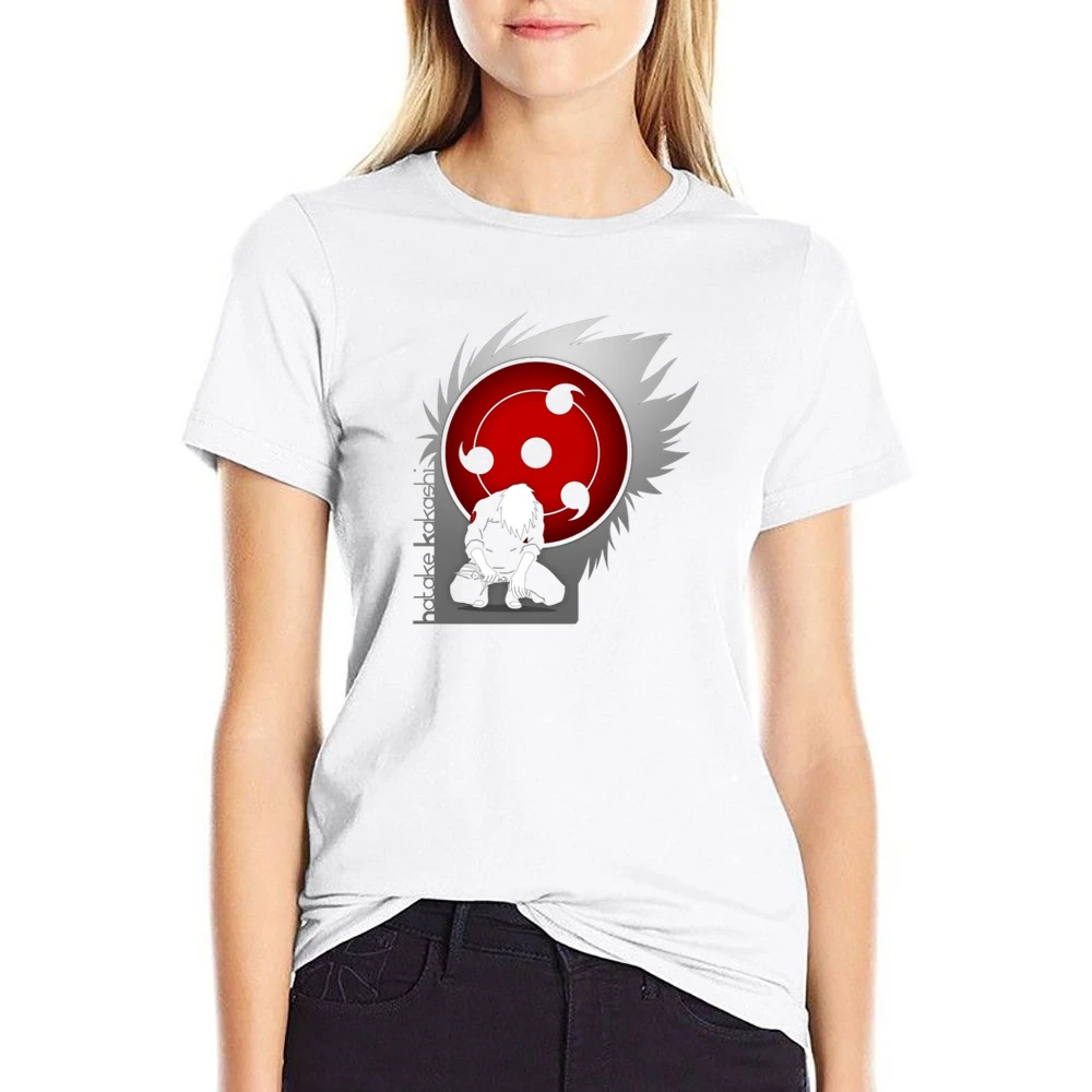 Copy Ninja hatake Kakashi the sharingan Naruto Shippuden anime manga T US Size Women Ladies T-shirt