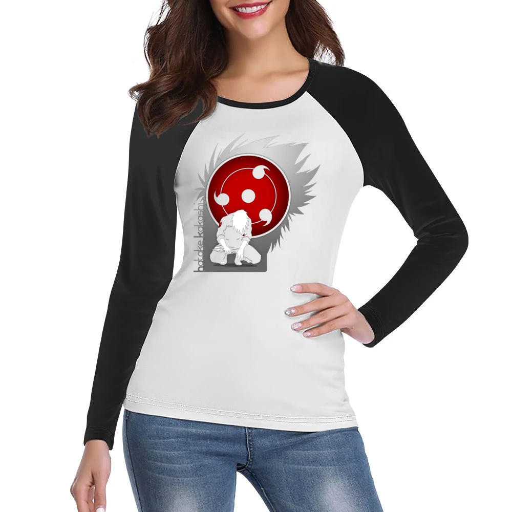 Copy Ninja hatake Kakashi the sharingan Naruto Shippuden anime manga T Women Ladies Long Sleeve T-Shirt