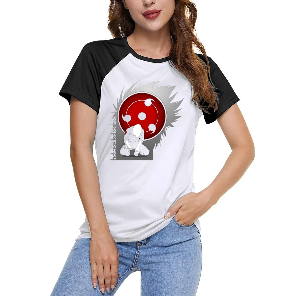 Copy Ninja hatake Kakashi the sharingan Naruto Shippuden anime manga T Women Ladies Short Sleeve T-Shirt