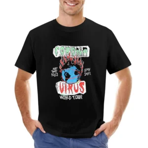 Corona Virus World Tour Pandemic Vintage Band Tee Graphic Asian Size Men T-Shirt