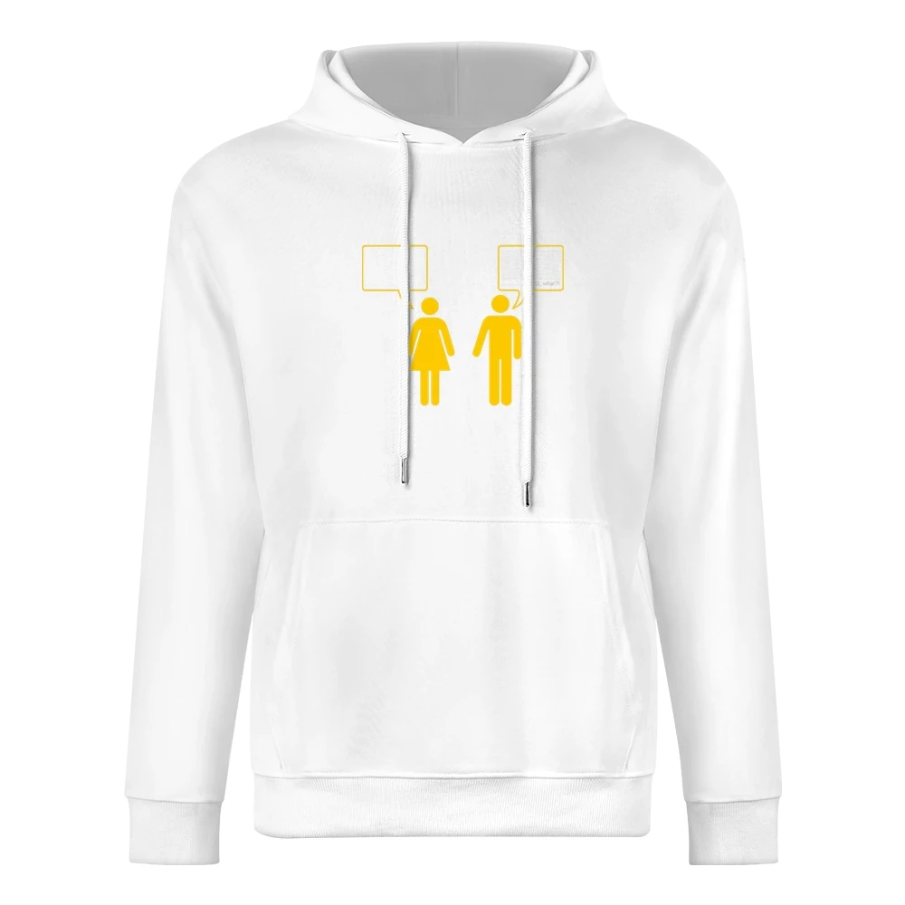 Couple argue oh eh do not understand funny European Size Men Hoodie