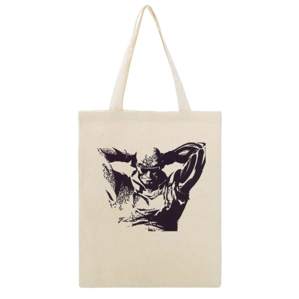 Cowboy bebop bounty hunter Jet Black 2 Beige Canvas Tote Shopping Bag