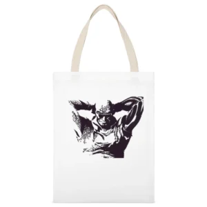 Cowboy bebop bounty hunter Jet Black 2 White Canvas Tote Shopping Bag