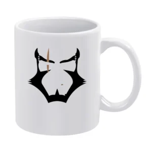 Cowboy bebop bounty hunter Jet Black face with scar eye White Mug
