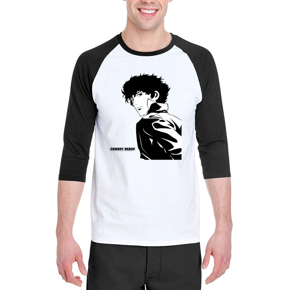 Cowboy bebop bounty hunter Spike spiegel Men 3/4 Sleeve T-Shirt