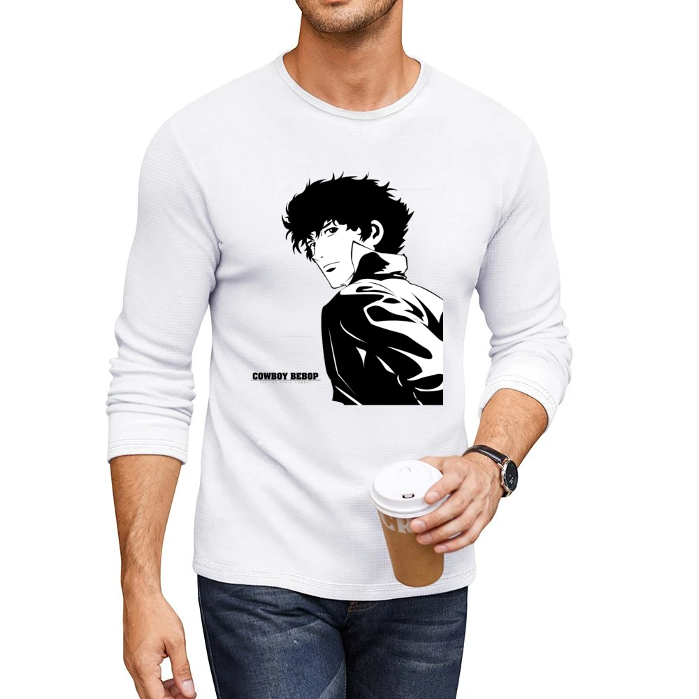 Cowboy bebop bounty hunter Spike spiegel Men CrewNeck Long Sleeve T-Shirt