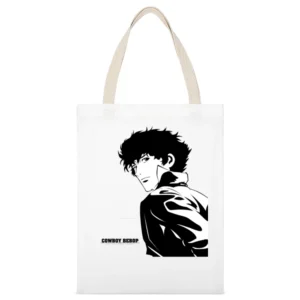 Cowboy bebop bounty hunter Spike spiegel White Canvas Tote Shopping Bag