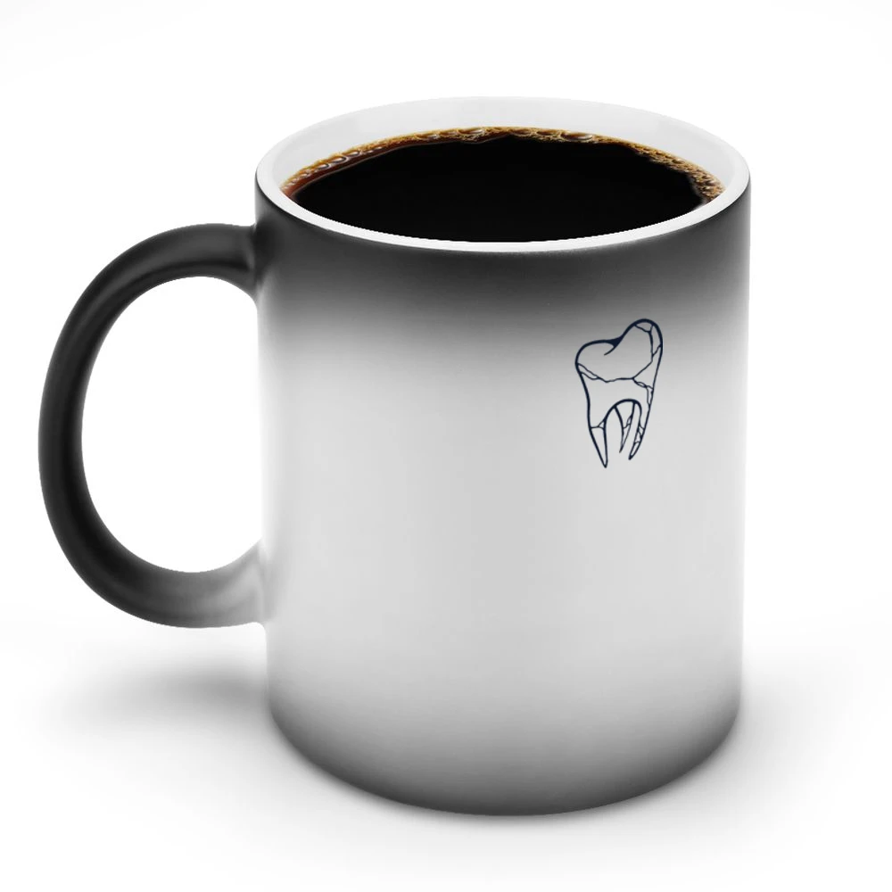 Cracked Tooth Popular Fun Grunge Graphic Tee Shirt Discoloration Mug