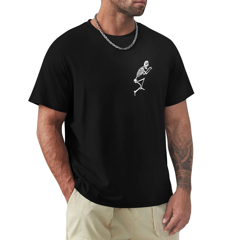 Crawling Skeleton Fun Grunge Graphic Tee Shirt Premium Men T-shirt