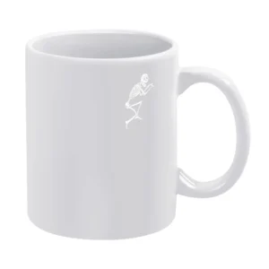 Crawling Skeleton Fun Grunge Graphic Tee Shirt White Mug