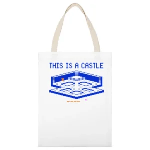 Crystal Castles Video Game Retro 80s White Canvas Tote Shopping Bag