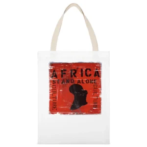 Culture Africa Stand Alone Album Cover Distressed Image White Canvas Tote Shopping Bag