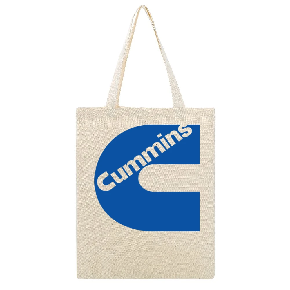 Cummins Motor Dodge Auto Beige Canvas Tote Shopping Bag