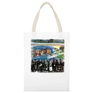 Curtis Mayfield Theres No Place Like America Today Album Cover Distres White Canvas Tote Shopping Bag