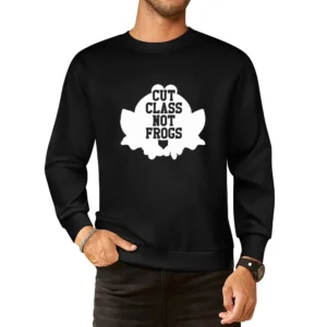 Cut Class Not Frogs Funny Science Nerd Geek School Fun European Size Pullover Sweater