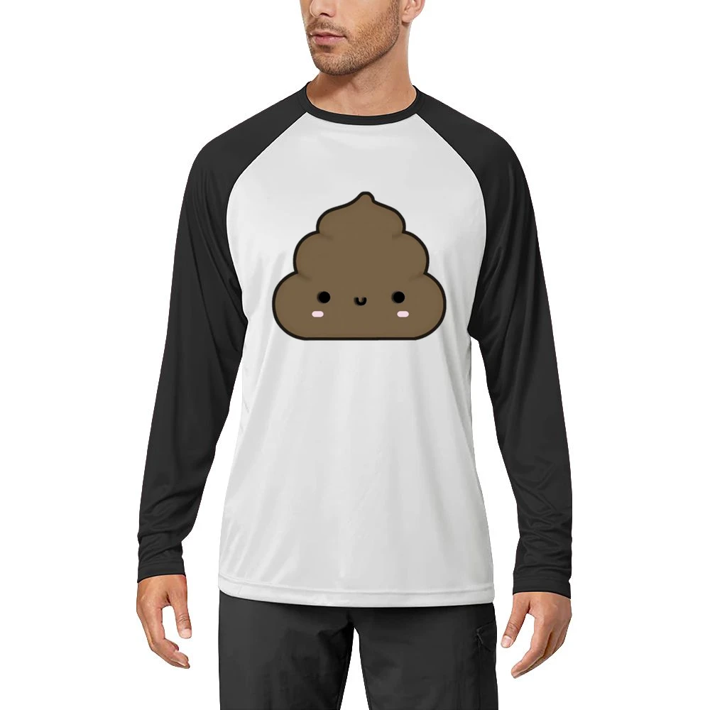 Cute Little Poop Adorable Cartoon Tee Shirt Men Long Sleeve T-Shirt